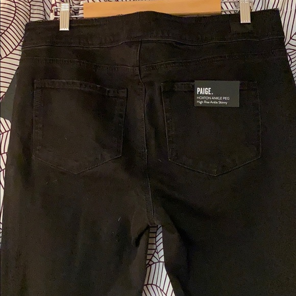NWT Paige skinny ankle pants. Black size 32 - Picture 6 of 9